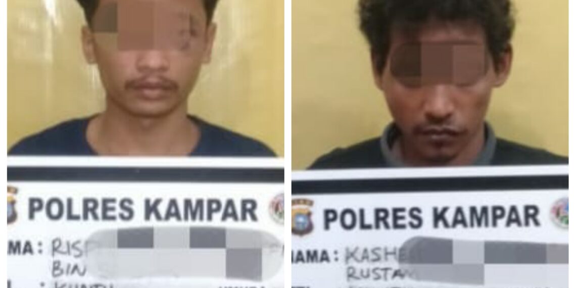 ResNarkoba Polres Kampar Kembali Ringkus 2 Pengedar Shabu di Desa Kuntu, 1 Orang DPO