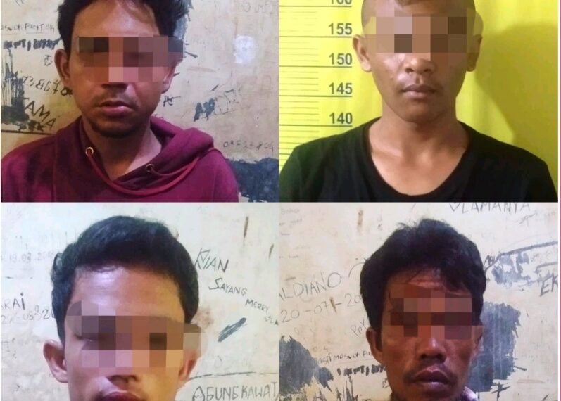 4 Pelaku Narkoba Diringkus Polsek Tambang di 3 TKP dalam 1 Hari