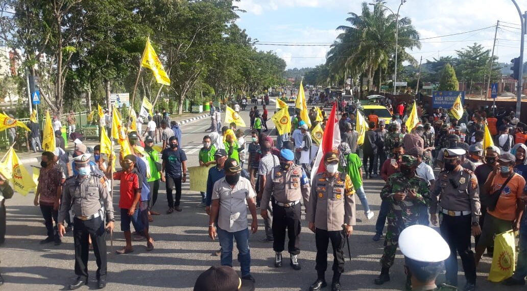 Kapolres Kampar Apresiasi Aksi Damai Serikat Pekerja yang Menolak Anarkisme Saat Unras