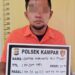 Polsek Kampar Ringkus Seorang Pengedar Shabu di Desa Penyasawan