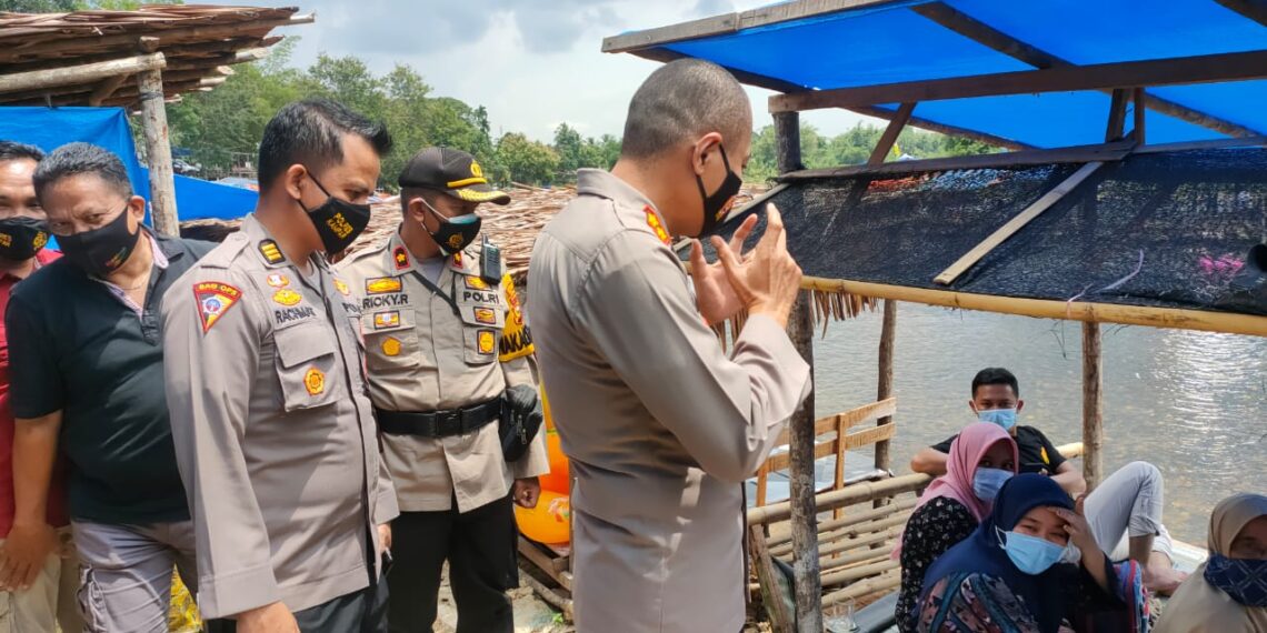 Kapolres Kampar Bersama PJU Tinjau Objek Wisata Sungai Gelombang Saat Libur Bersama