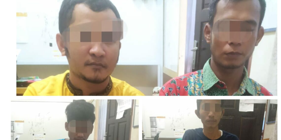 4 Pelaku Narkoba Digulung Resnarkoba Polres Kampar pada 3 TKP di Desa Limau Manis Kampar