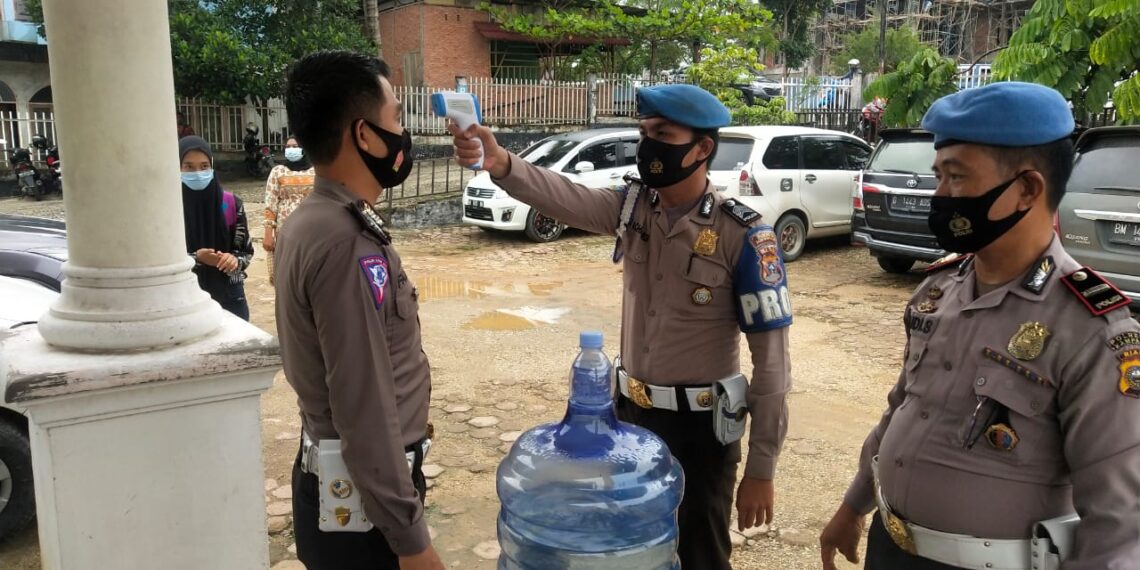 Propam Polres Kampar Terus Lakukan Optimalisasi Pengawasan Internal Penerapan Protokol Kesehatan