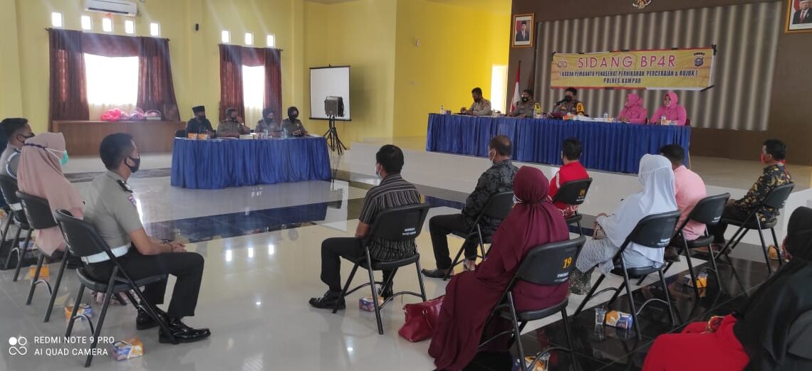 Polres Kampar Gelar Sidang Pranikah 3 Personel yang Akan Berumahtangga