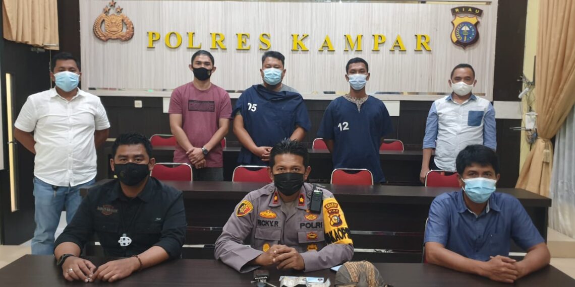 Lakukan Pengrusakan dan Ancam Pekerja Proyek Pembangunan Tol, 2 Pelaku Kini Ditahan Polres Kampar