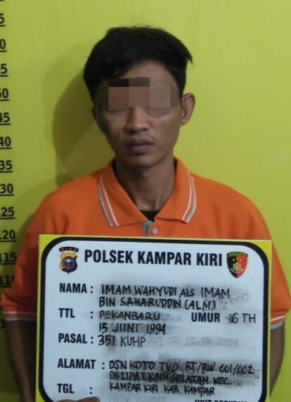 2 Pekan Kabur Usai Menganiaya Orang, Pelaku Akhirnya Diringkus Polsek Kampar Kiri