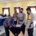 Peserta Rekrutmen Proaktif Bintara Polri T.A. 2021 di Polres Kampar Tandatangani Pakta Integritas