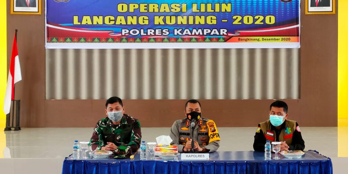 Polres Kampar Gelar Rakor Eksternal Kesiapan Operasi Lilin Lancang Kuning 2020