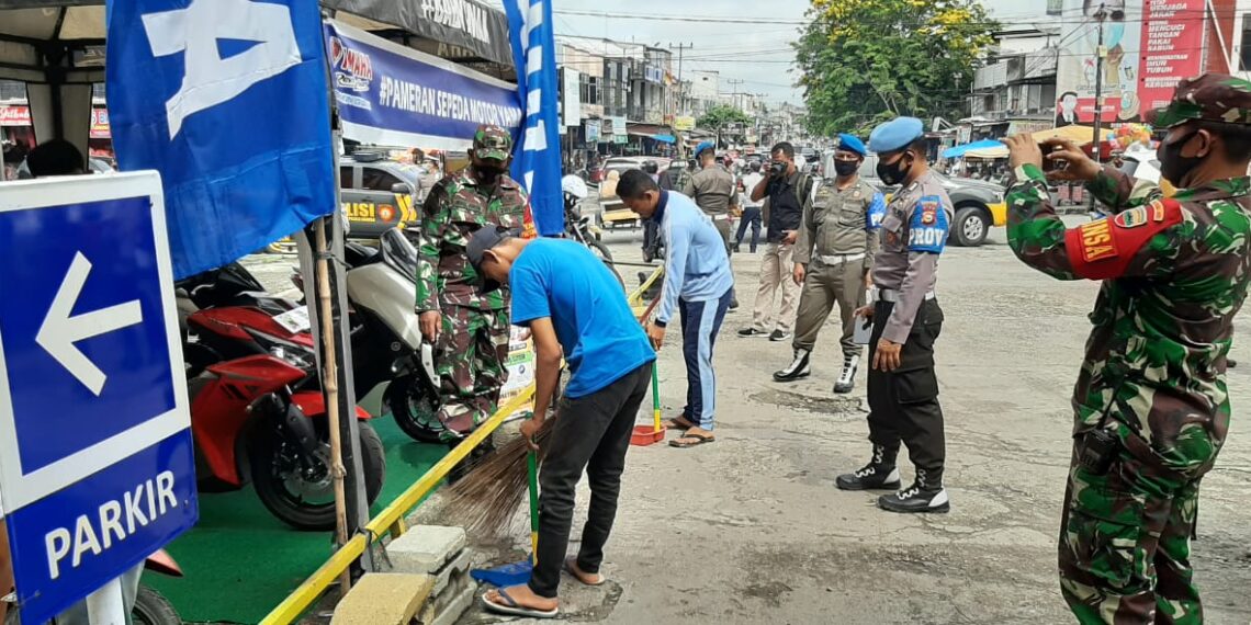 Tim Justisi Gabungan Kab. Kampar Tindak Pelanggar Protkes, 15 Orang Didenda dan 18 Sanksi Sosial