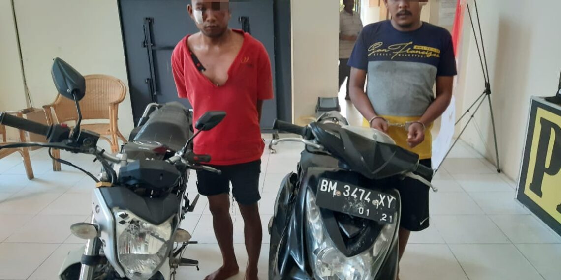 Polsek Perhentian Raja Ungkap Kasus Curanmor, 1 dari 2 Pelaku Tertangkap Tangan oleh Warga