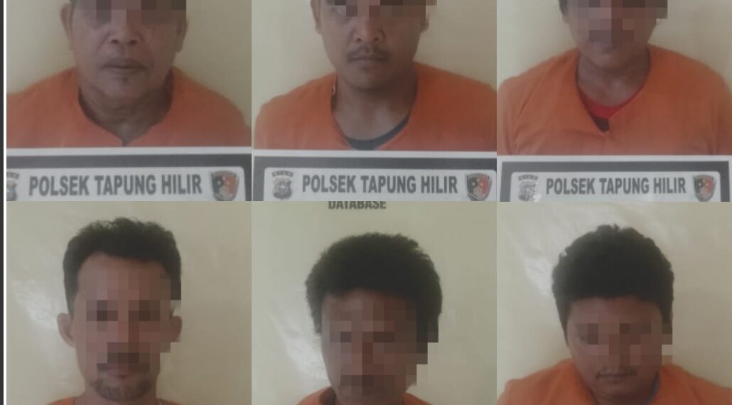 5 Pemain Judi Song dan 1 Pelaku Judi Togel Ditangkap Polsek Tapung Hilir