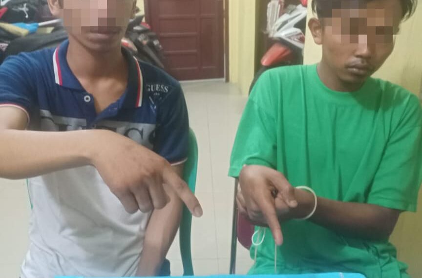 Unit Reskrim Polsek Tambang Tangkap 2 Pelaku Narkoba di Perum Athaya 2 Desa Rimbo Panjang