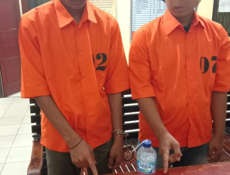 2 Pelaku Narkoba Diciduk Tim Opsnal Polsek Tapung di Desa Bencah Kelubi