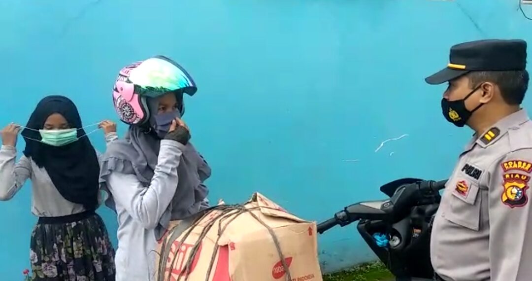 Personel Polres Kampar Terus Lakukan Pendisiplinan Penerapkan Protokol Kesehatan