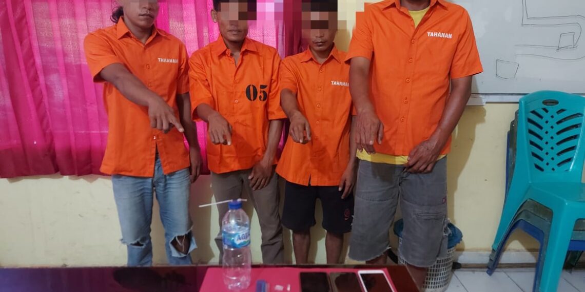 Polsek Tapung Hulu Tangkap 4 Pelaku Narkoba, 2 Diantaranya Juga Pelaku Curanmor