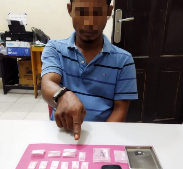 Resnarkoba Polres Kampar Tangkap Seorang Tersangka dengan 10 Paket Shabu Siap Edar
