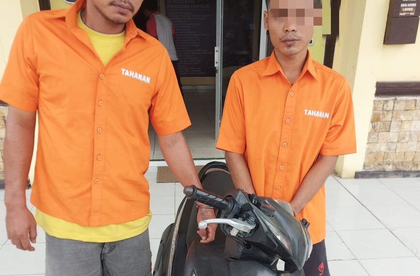 Unit Reskrim Polsek Tapung Hulu Tangkap 2 Pelaku Curanmor Saat Pesta Narkoba