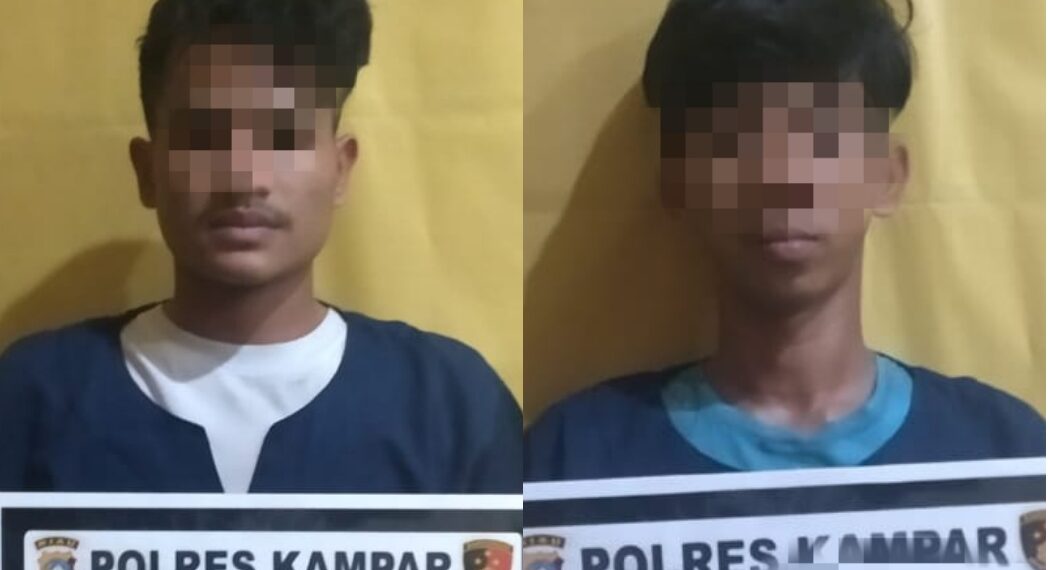 Tim Macan Polres Kampar Ringkus 2 Tersangka yang Sering Nyuri Dikawasan Stadion Bangkinang