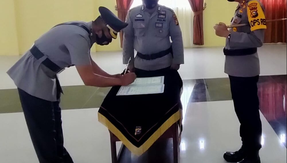 Mulai Hari ini Kompol Maryanta Resmi Jabat Kabag Sumda Polres Kampar