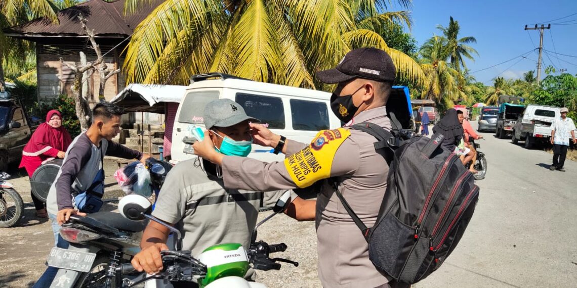 Diakhir Pekan, Jajaran Polres Kampar Gencarkan Pendisiplinan Protokol Kesehatan