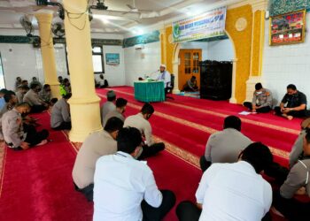 Personel Polres Kampar Adakan Peringatan Isra Mi’raj Nabi Muhammad SAW Tahun 1442-H