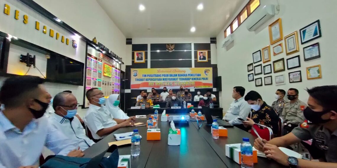 Puslitbang Polri Adakan Penelitian Tingkat Kepercayaan Masyarakat di Wilayah Hukum Polres Kampar