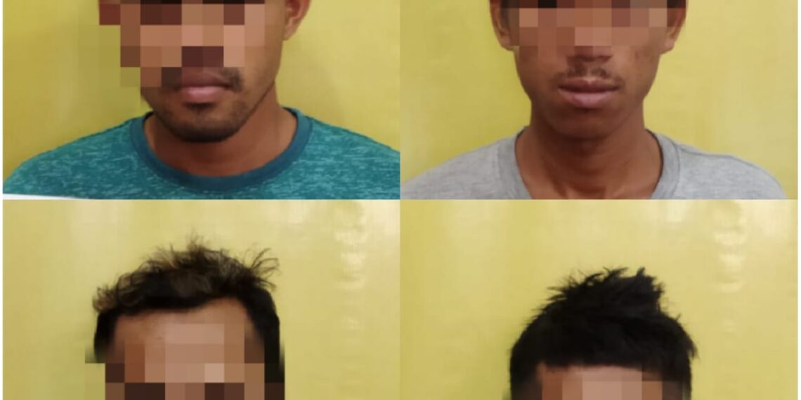 4 Tersangka Digulung Resnarkoba Polres Kampar dengan Barang Bukti 41,62 Gram Shabu