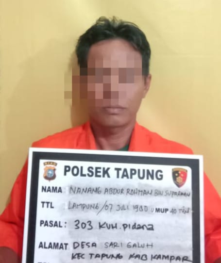 Polsek Tapung Tangkap Pelaku Judi Togel di Areal Peron Sawit Desa Sari Galuh