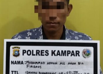 Resnarkoba Polres Kampar Tangkap Pengedar Shabu di Areal Kolam Ikan Desa Kampar