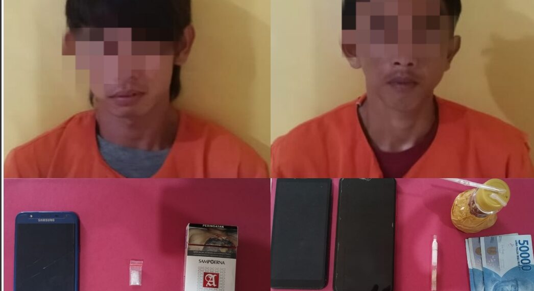2 Pelaku Narkoba Diringkus Polsek Tapung Hilir pada 2 TKP di Desa Kota Bangun