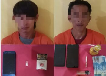 2 Pelaku Narkoba Diringkus Polsek Tapung Hilir pada 2 TKP di Desa Kota Bangun