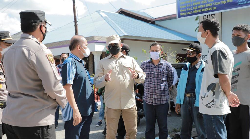 Kapolda Riau Lakukan Pengecekan PPKM Mikro Pada 2 Kelurahan di Kota Pekanbaru
