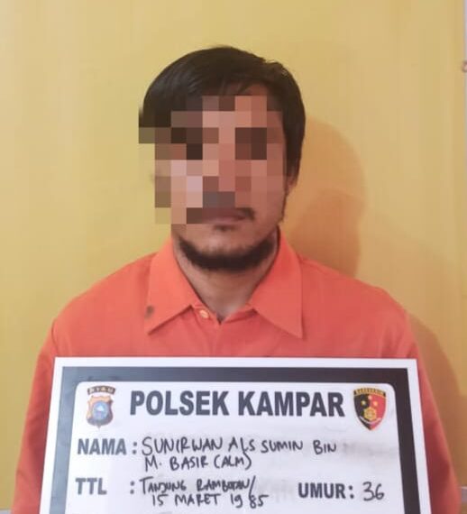 Kabur Setelah Kepergok Cabuli Anak Tetangganya, Pelaku Akhirnya Ditangkap Polsek Kampar