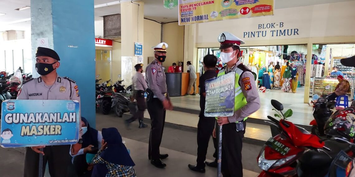 Mendekati Lebaran, Jajaran Polres Kampar Gencarkan Pendisiplinan Protkes Diseluruh Wilayah
