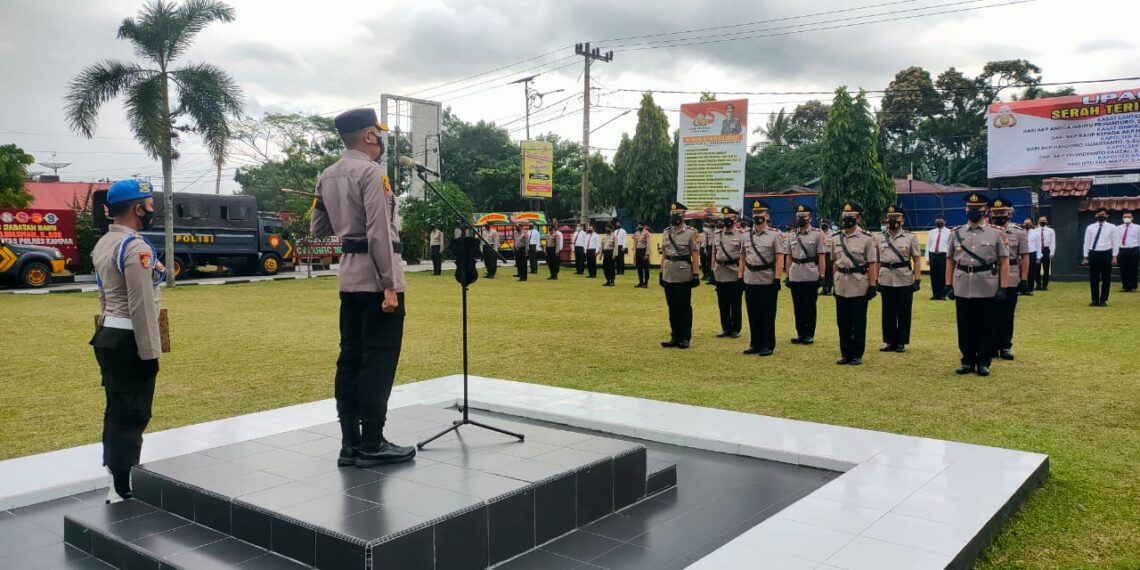 Kapolres Kampar Pimpin Sertijab Kasat Lantas dan Kasat Binmas Serta 3 Kapolsek Jajaran