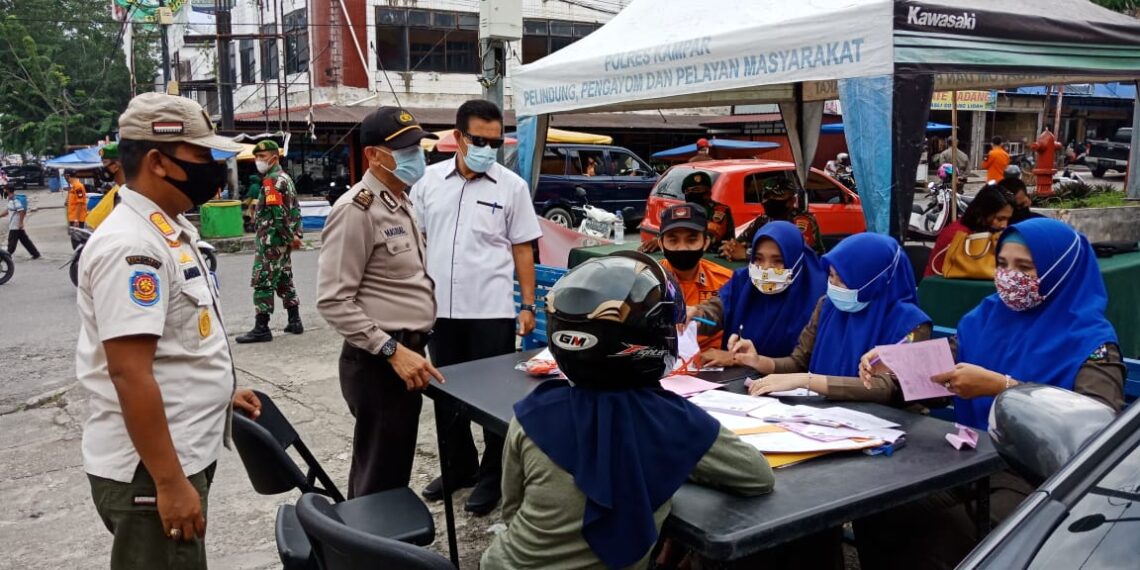 Tekan Penyebaran Covid-19, Tim Satgas Gabungan Kab. Kampar Terus Lakukan Operasi Justisi
