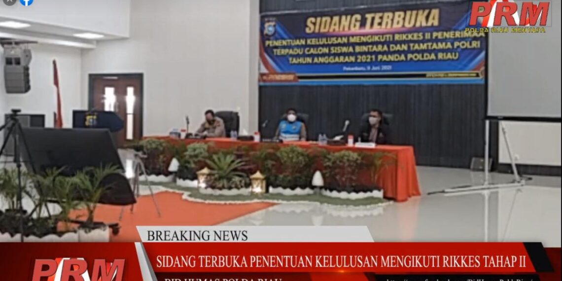 804 Calon Siswa Bintara/Tamtama TA 2021 Polda Riau, Akan Lanjut Ketahap Pemeriksaan Kesehatan II