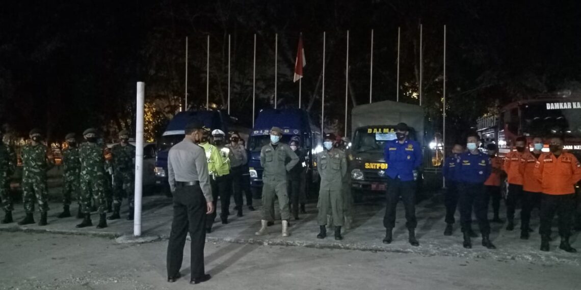 Kabagren Pimpin Operasi Justisi Penertiban Protkes Pada Malam Hari di Kota Bangkinang