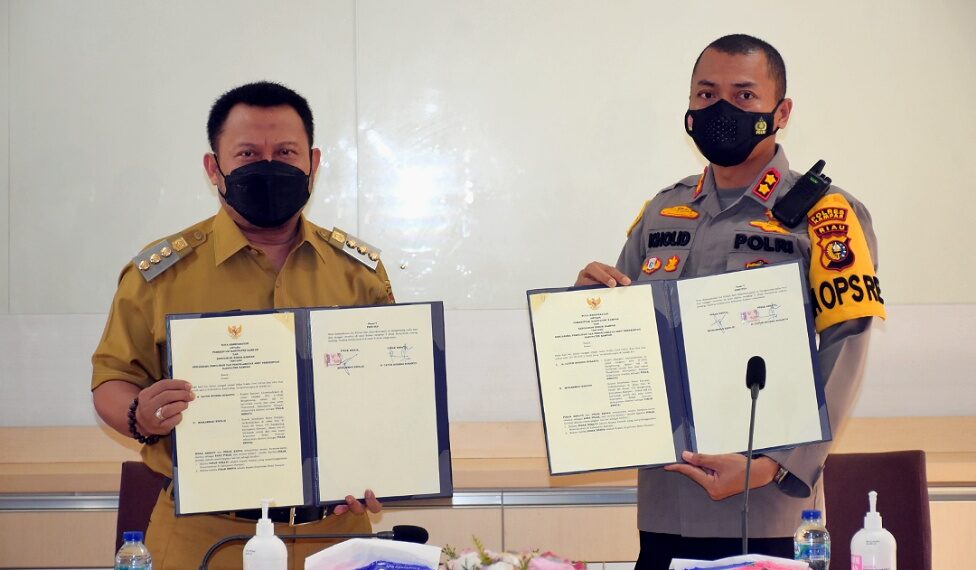Pemda Kampar Lakukan MoU dengan Polres Kampar Untuk Tertibkan Barang Milik Negara