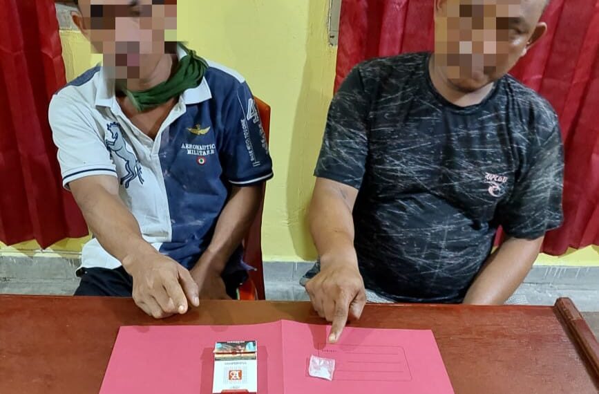 Polsek Kampar Kiri Amankan 2 Pelaku Narkoba di Desa Gunung Sari