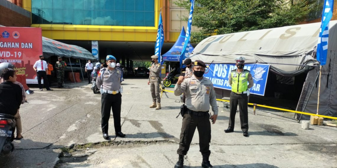 Tim Justisi Gabungan di Kampar Rutin Lakukan Penertiban Protkes di Kawasan Plaza Bangkinang