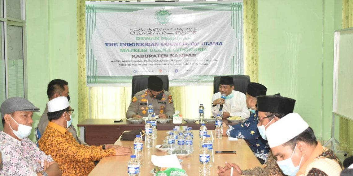 Diawal Penugasannya, Kapolres Kampar Silaturahmi Dengan Jajaran MUI Kabupaten Kampar