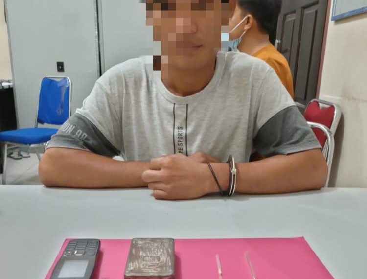 Tim Opsnal Satresnarkoba Polres Kampar Tangkap Pengedar Shabu di Desa Sungai Sarik Kampar Kiri