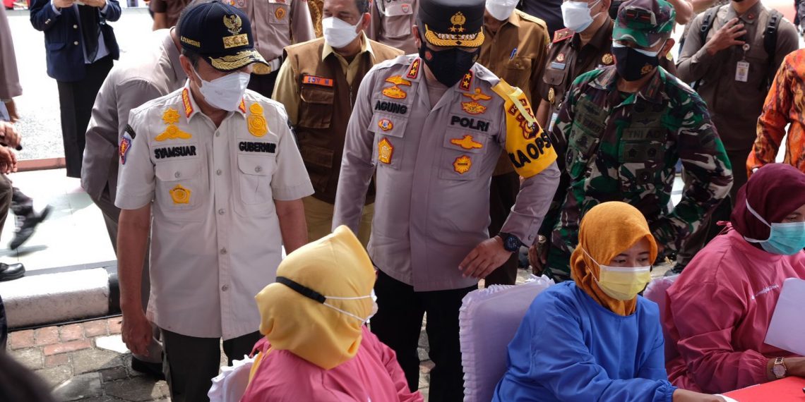 Gelar Vaksin Merdeka, Polda Riau Targetkan Seluruh Jajaran 19 Ribu Dosis Perhari