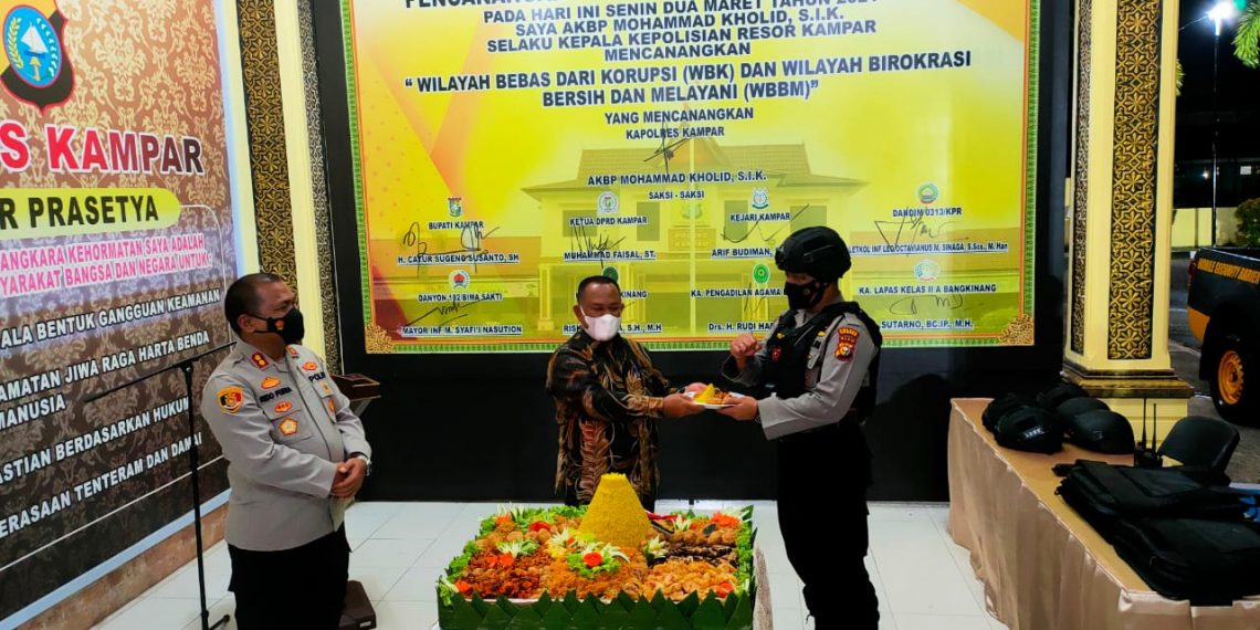 Kapolres Kampar Didampingi Ketua Lembaga Adat Kampar Lounching Tim “TEMBAK” Polres Kampar