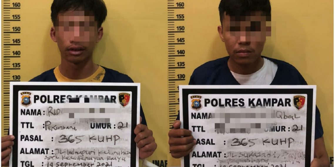 Kurang dari 24 Jam, Dua Pelaku Jambret Berhasil Diringkus Satreskrim Polres Kampar