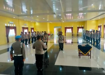 Kapolres Kampar Pimpin Upacara Sertijab Kapolsek XIII Koto Kampar