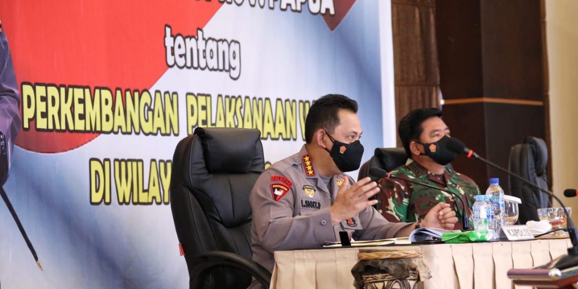 Pesan Kapolri Saat Rakor Kesiapan Pengamanan PON XX Papua : Antisipasi Gangguan Kamtibmas