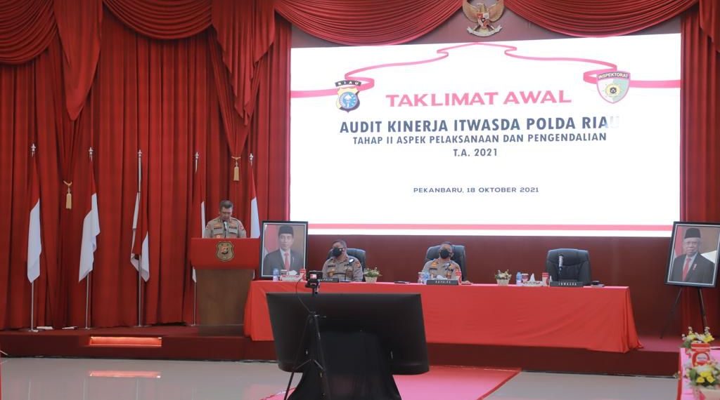 Buka Taklimat Awal Audit Kinerja Tahap II, Kapolda Riau Beri Penekanan Kepada Jajarannya