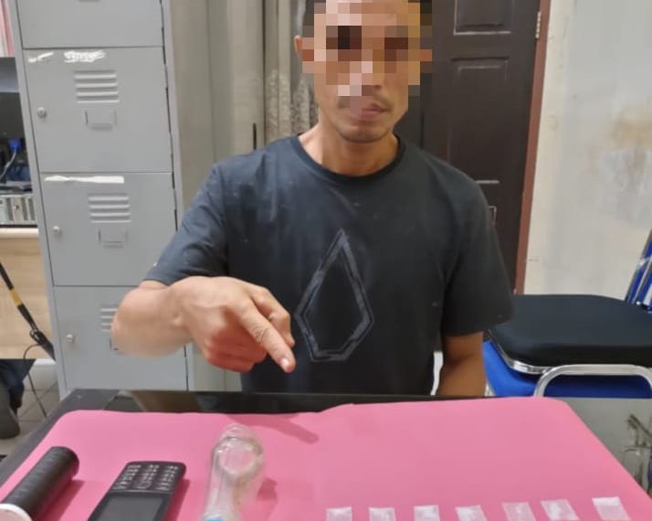 Miliki 7 Paket Shabu, Warga Desa Batu Belah ini Ditangkap Resnarkoba Polres Kampar